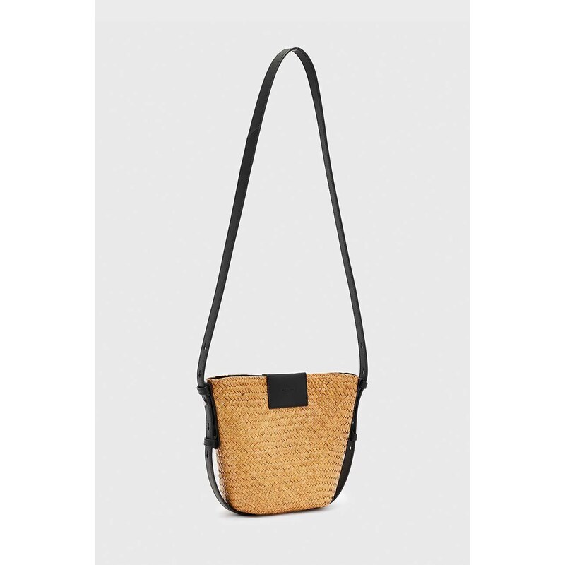 Kabelka AllSaints EBRO STRAW CROSSBODY žlutá barva, WB581Y