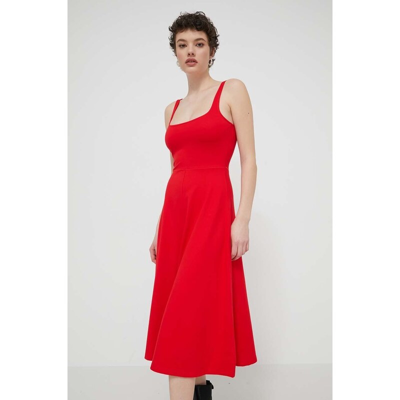 Šaty Desigual HARIA červená barva, mini, 24SWVK06