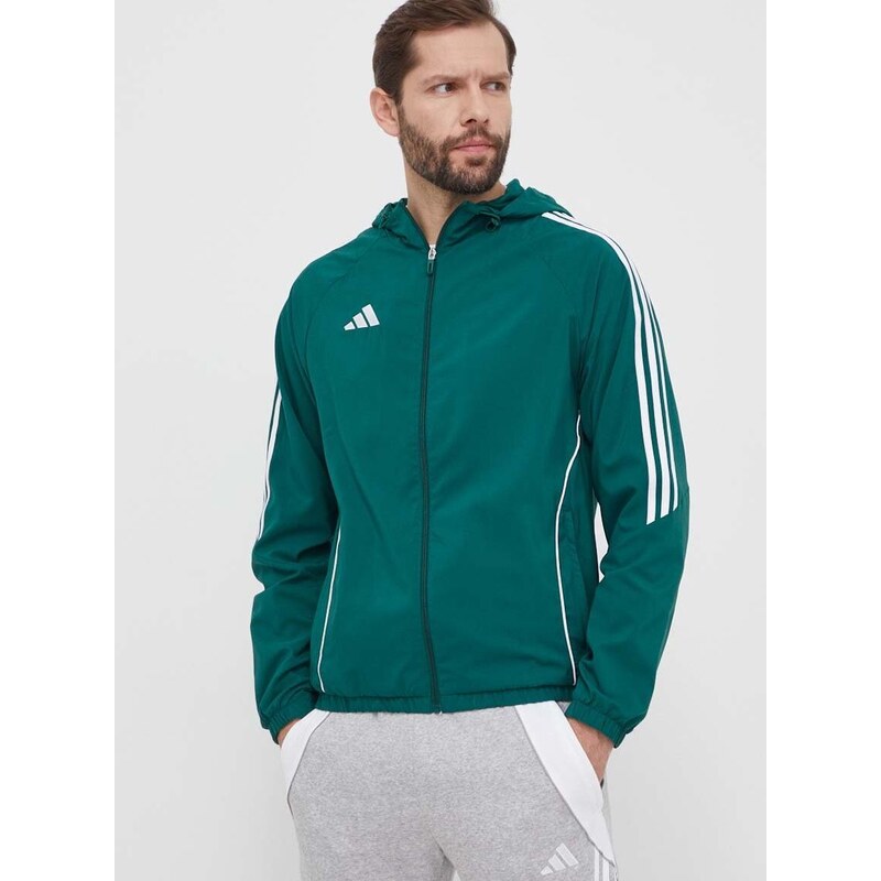 Tréninková bunda adidas Performance Tiro24 zelená barva, přechodná, IM8810