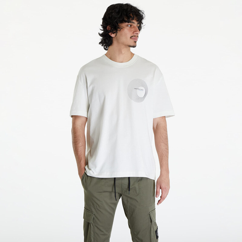 Pánské tričko Calvin Klein Jeans Circle Frequency Logo T-Shirt Icicle