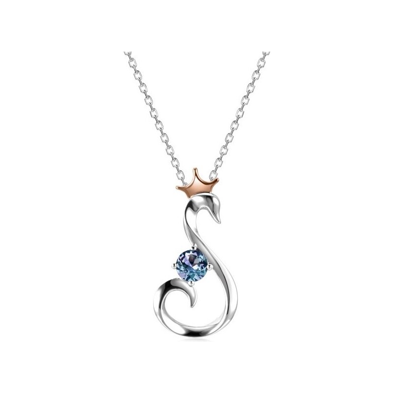 ELENYS Royal Fashion stříbrný pozlacený náhrdelník Alexandrit DGPS0051 90888283