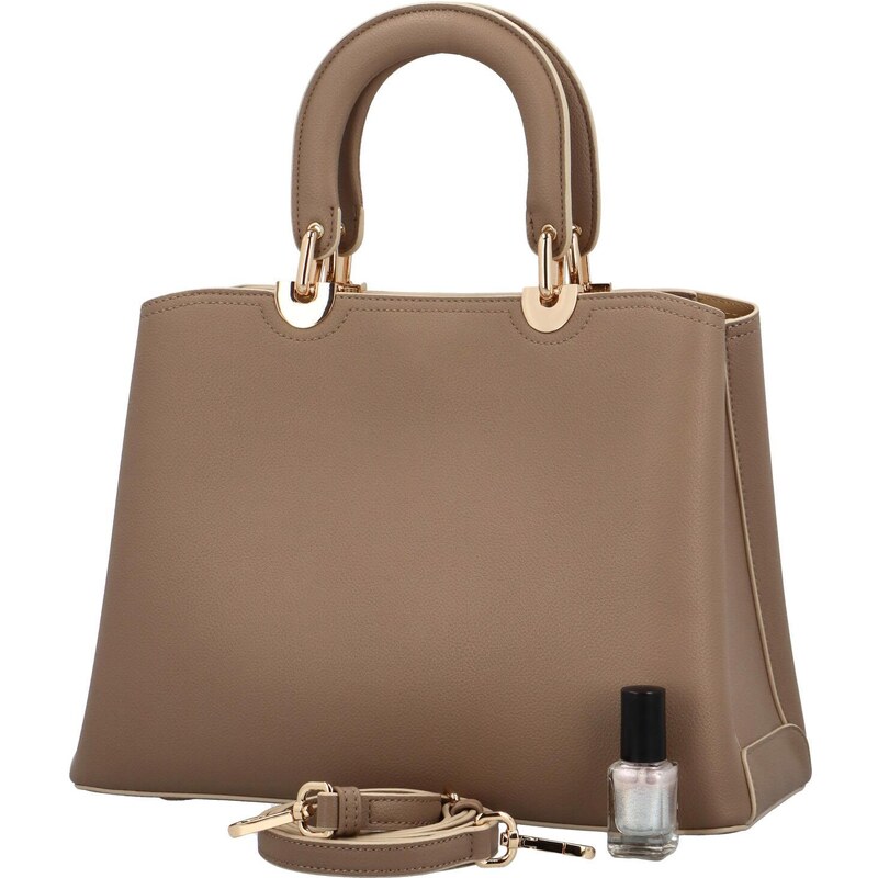 DIANA & CO Luxusní dámská kabelka do ruky Rollins, taupe