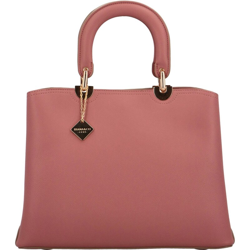 DIANA & CO Luxusní dámská kabelka do ruky Rollins, růžová