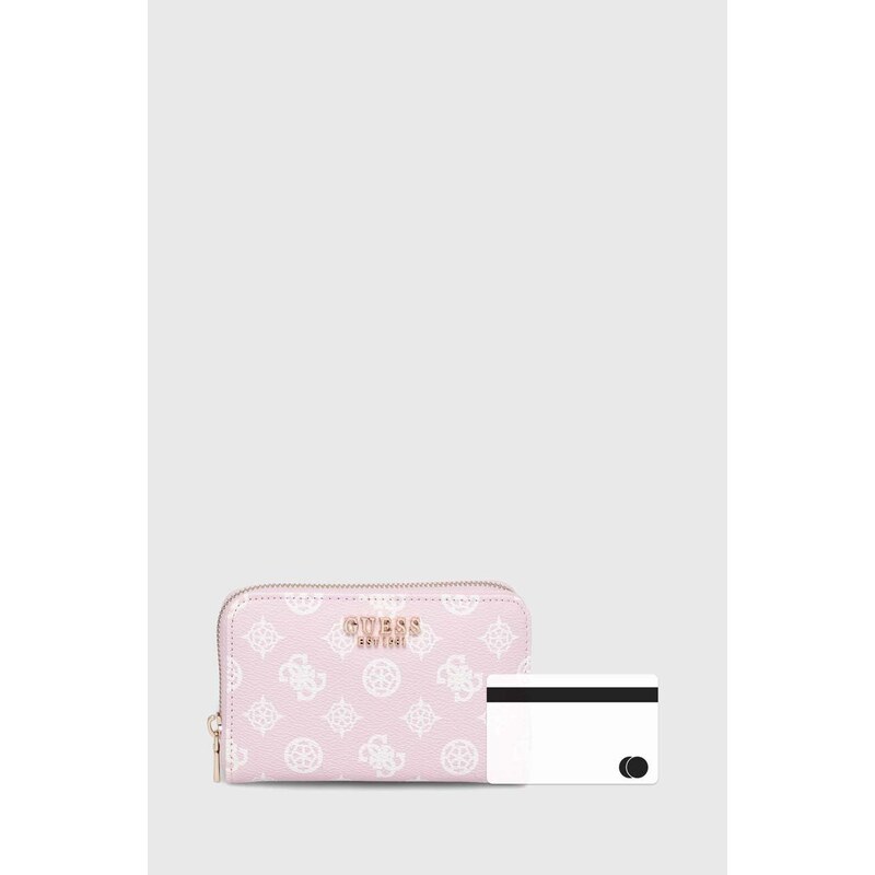 Peněženka Guess LAUREL růžová barva, SWPG85 00400