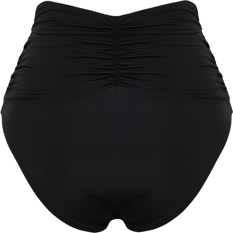 Trendyol Black Plain Recovery High Waist Regular Bikini Bottom