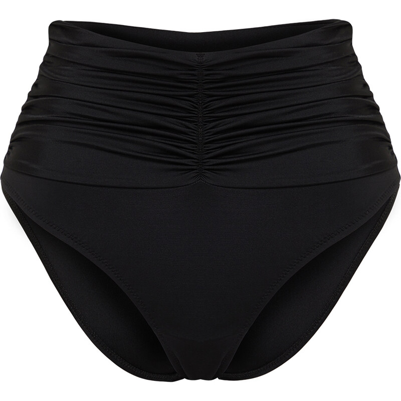 Trendyol Black Plain Recovery High Waist Regular Bikini Bottom