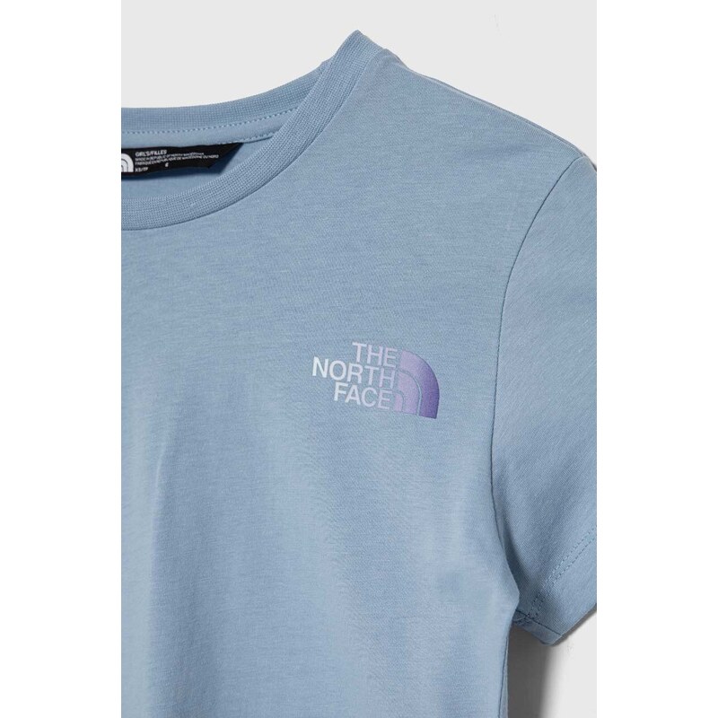 Dětské bavlněné tričko The North Face RELAXED GRAPHIC TEE 2 tyrkysová barva