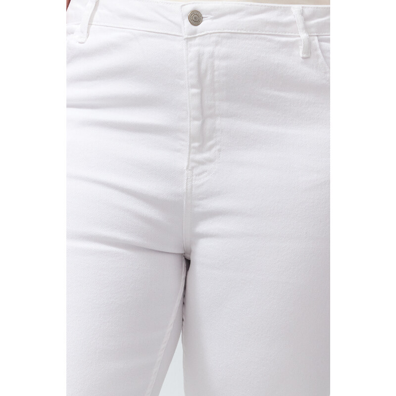 Trendyol Curve White Spanish Leg Jeans