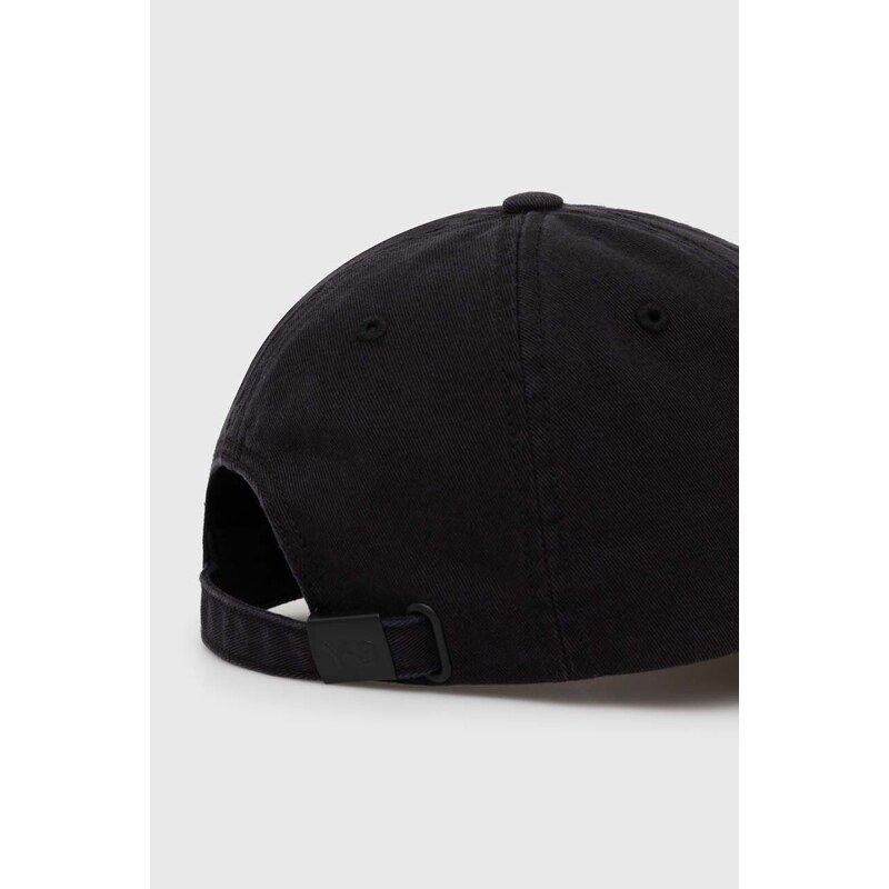 Bavlněná baseballová čepice Y-3 Dad Cap černá barva, s aplikací, IN2391