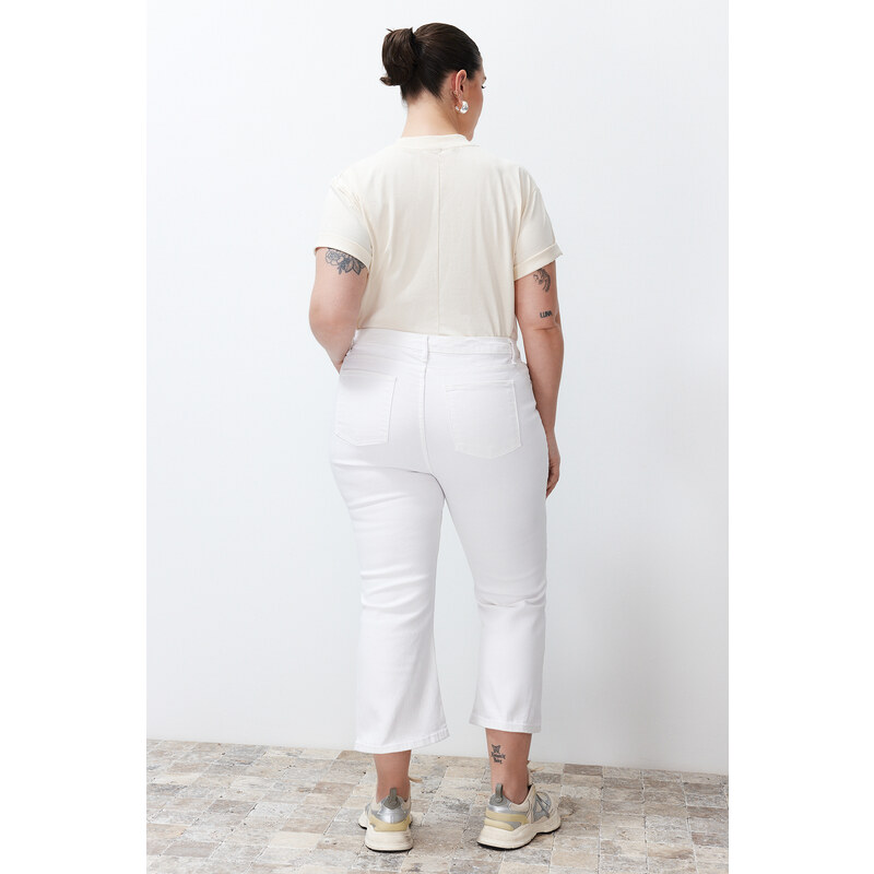 Trendyol Curve White Spanish Leg Jeans