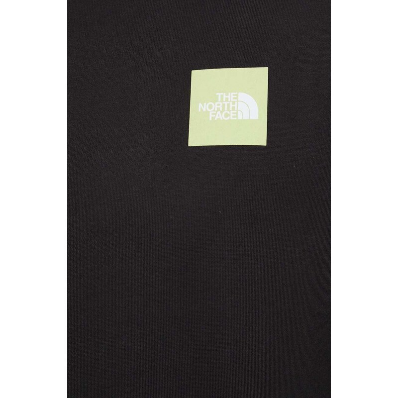 Bavlněná mikina The North Face pánská, černá barva, s potiskem, NF0A87EBJK31