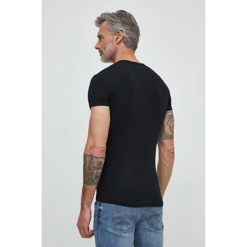 Tričko Armani Exchange 2-pack černá barva, 956005 CC282 NOS