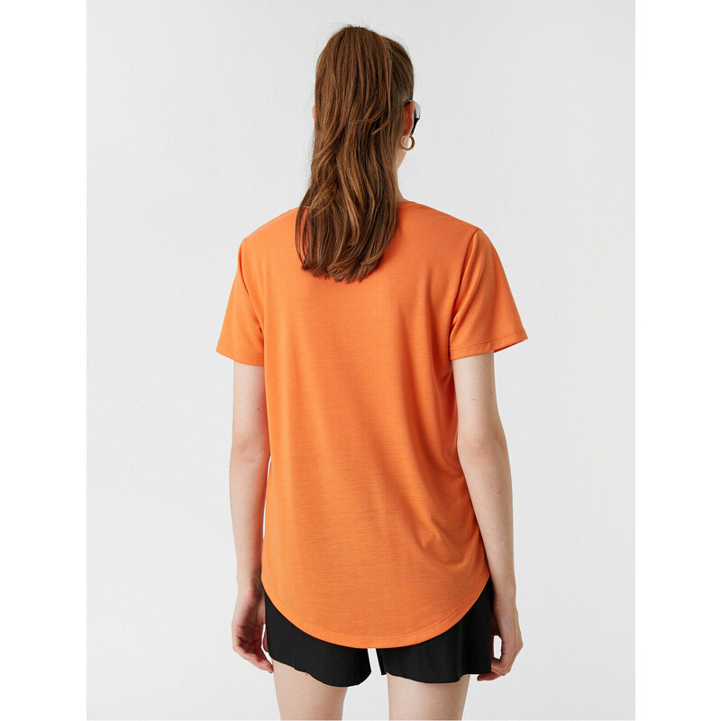 Koton Printed T-Shirt V-Neck Short Sleeve