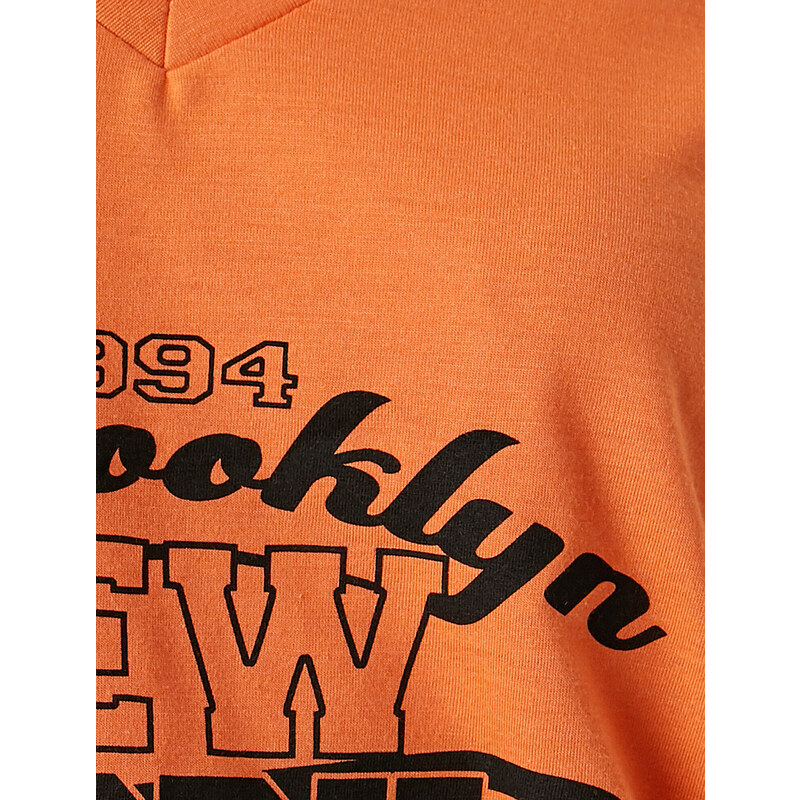Koton Printed T-Shirt V-Neck Short Sleeve