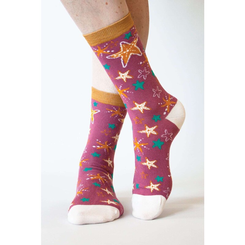 Nomads Ponožky Starfish Raspberry