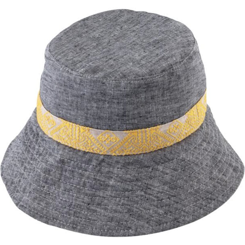 Bucket hat - letní šedý lněný klobouk - Fiebig 1903