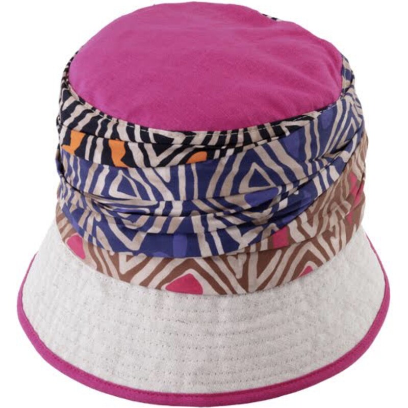 Bucket hat - letní lněný klobouček fuchsia - Fiebig 1903