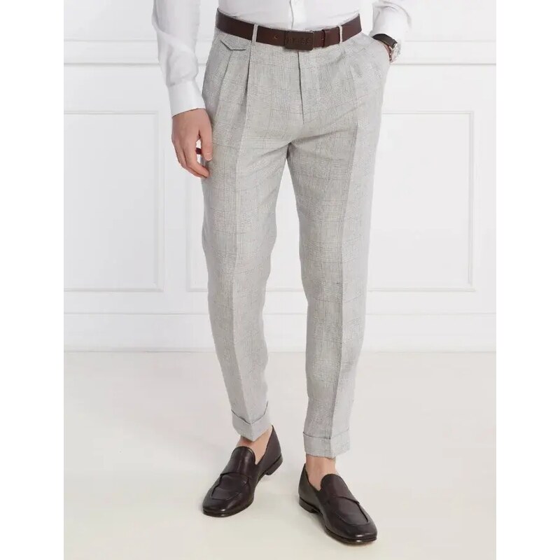 Windsor Lněné kalhoty chino 13 Sapo | Slim Fit