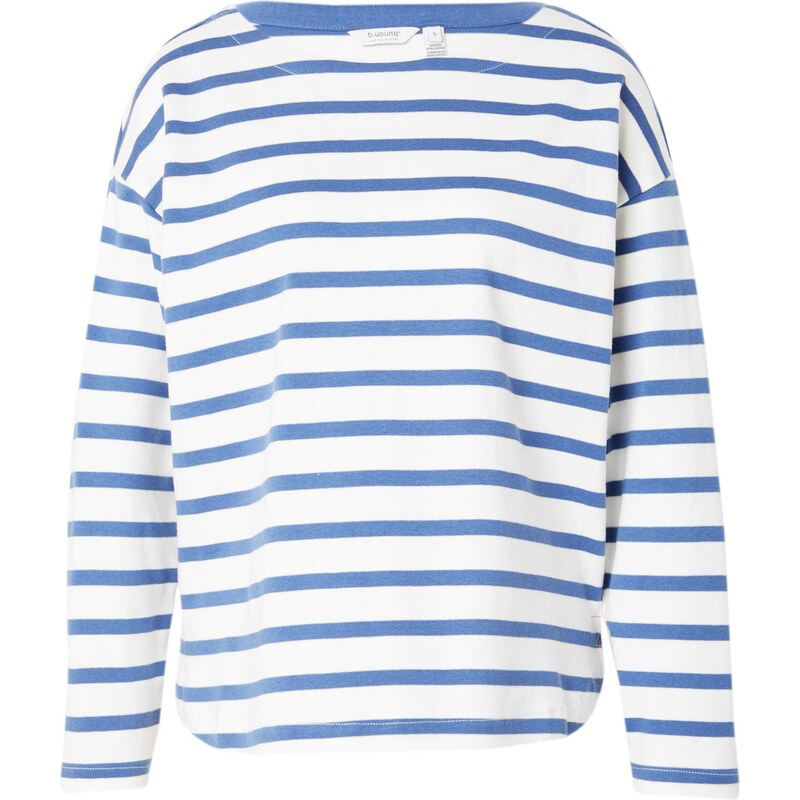 b.young Tričko BYRamsi modrá / offwhite