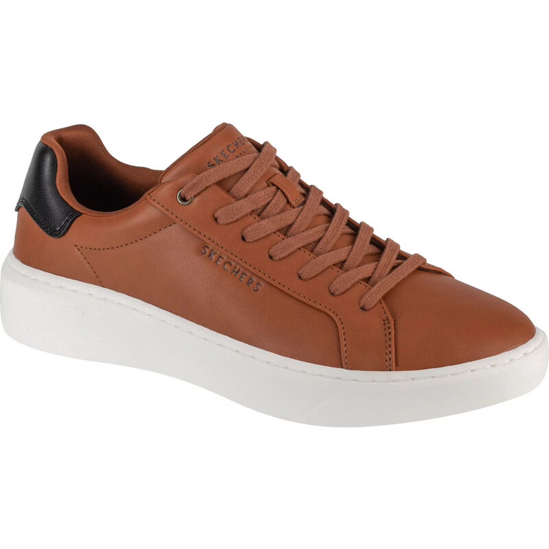 Hnědé pánské tenisky Skechers Court Break - Suit Sneaker Hnědá