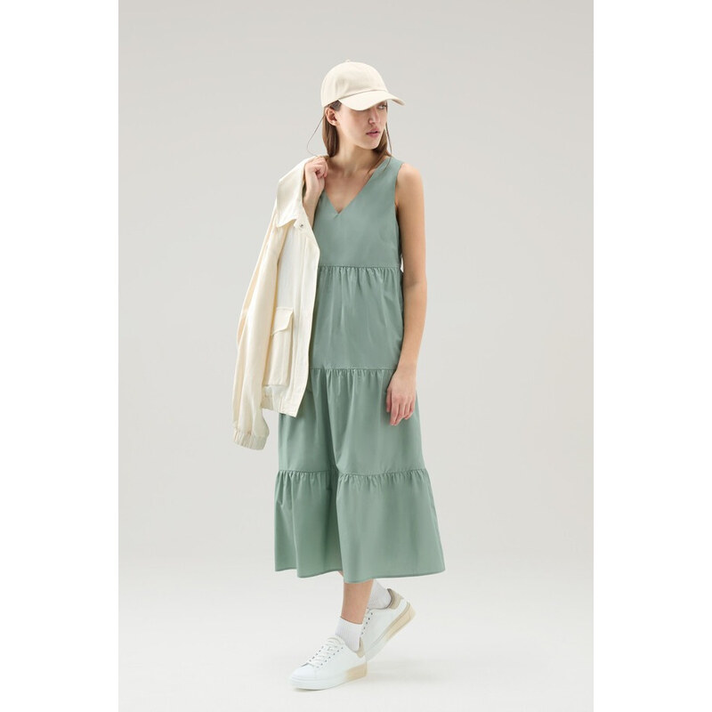 ŠATY WOOLRICH POPLIN MAXI DRESS