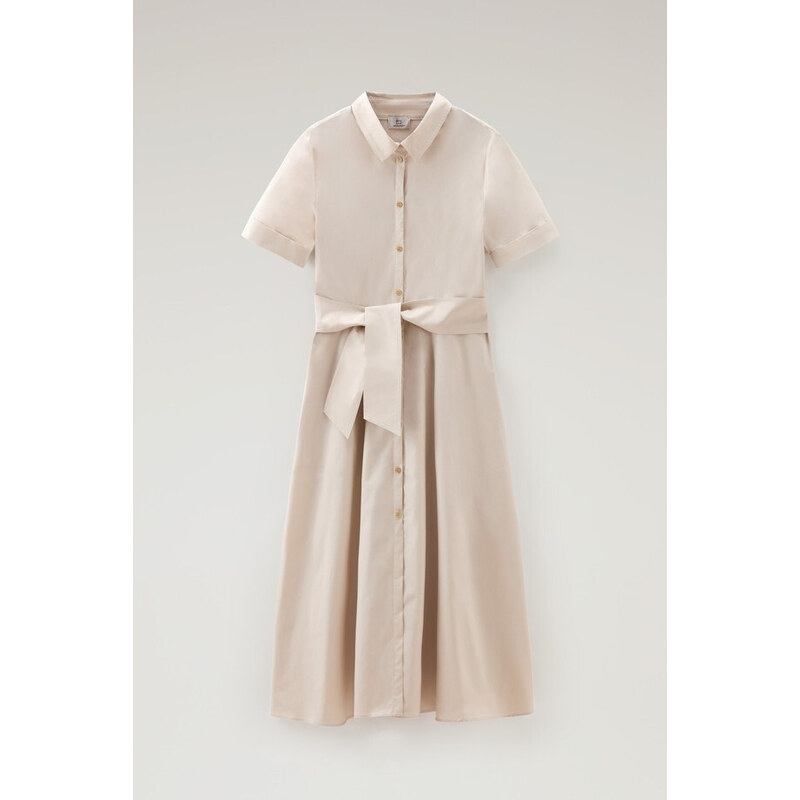 ŠATY WOOLRICH BELTED POPLIN SHIRT DRESS