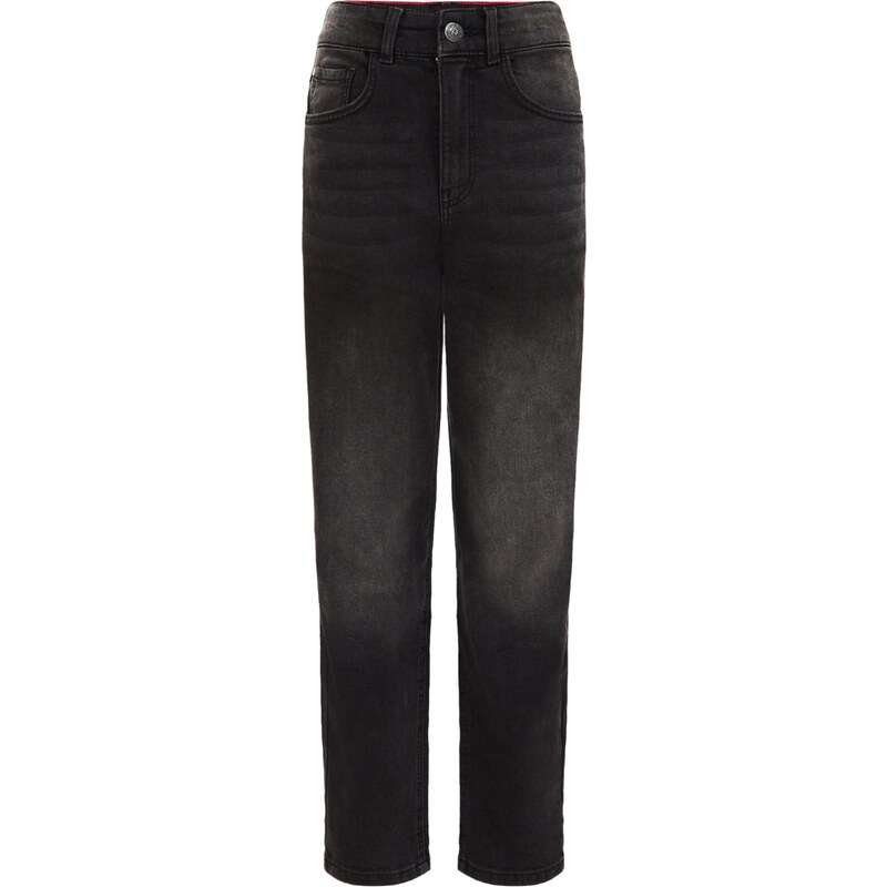 WE Fashion Džíny rise mom černá