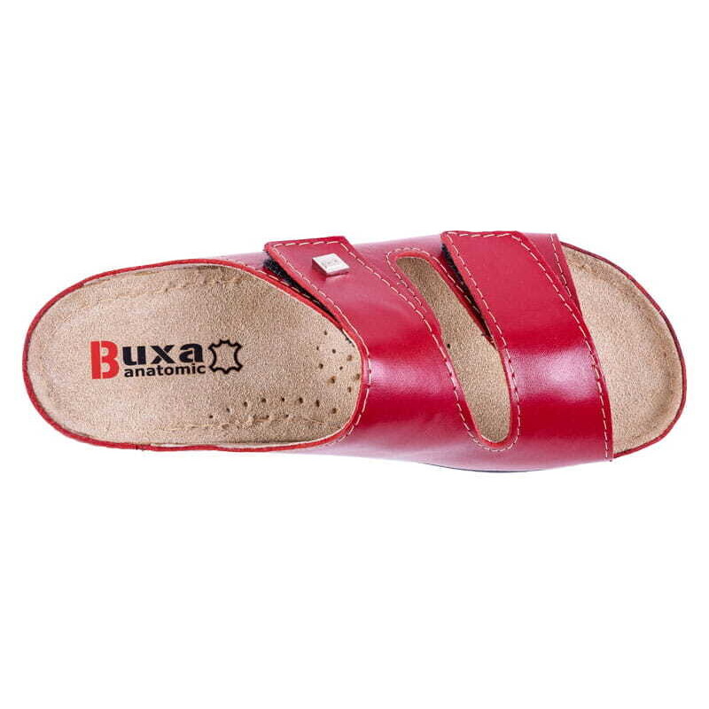 Buxa Dámská zdravotní kožená obuv BZ210 - Červená