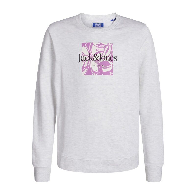 Jack & Jones Junior Mikina Lafayette světle béžová / šedý melír