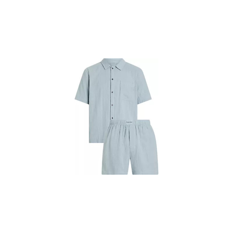 Spodní prádlo Pánské pyžamo S/S SHORT SET 000NM2589ECYA - Calvin Klein