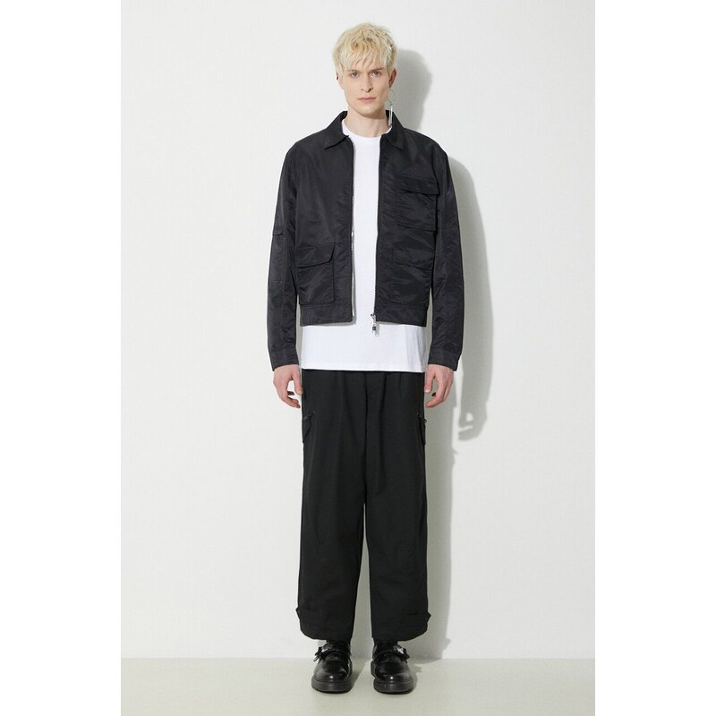 Bavlněné kalhoty Y-3 Workwear Cargo Pants černá barva, ve střihu cargo, IN4345