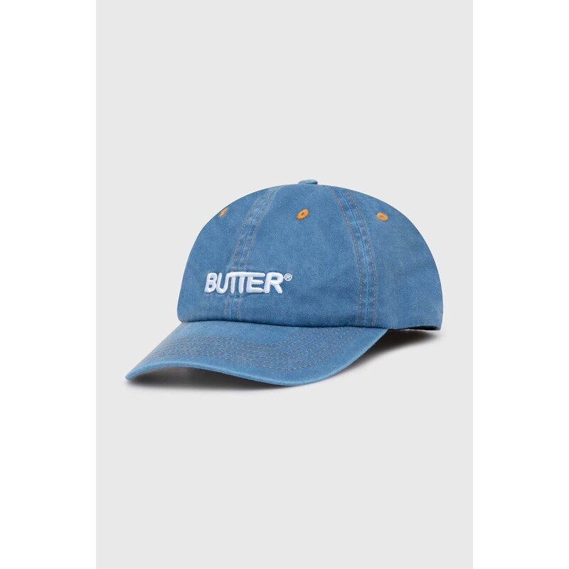 Bavlněná baseballová čepice Butter Goods Rounded Logo 6 Panel Cap s aplikací, BGQ1247002