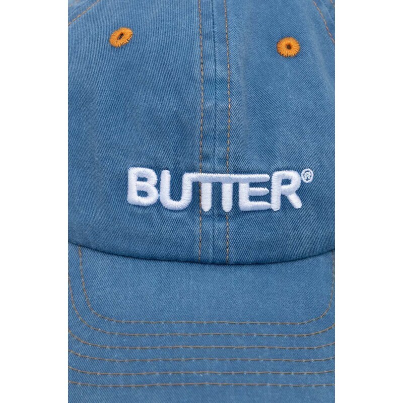 Bavlněná baseballová čepice Butter Goods Rounded Logo 6 Panel Cap s aplikací, BGQ1247002