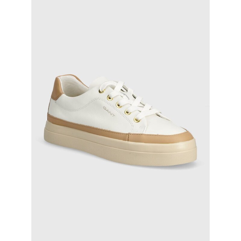 Kožené sneakers boty Gant Avona bílá barva, 28531446.G258