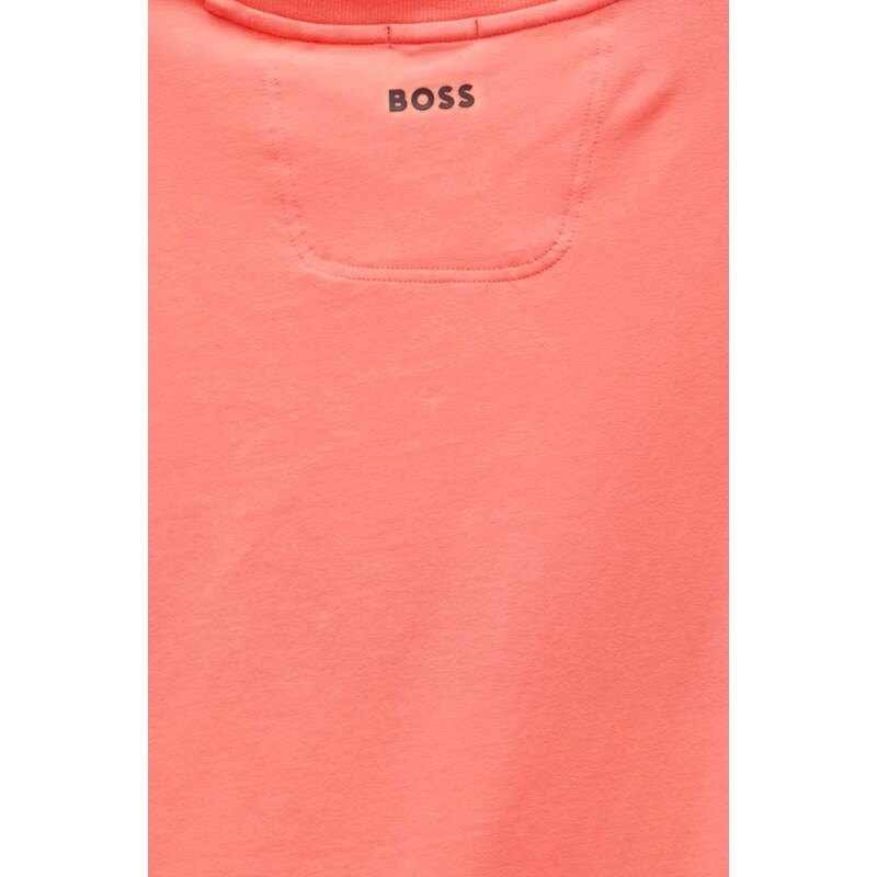 Tričko Boss Green růžová barva, s potiskem