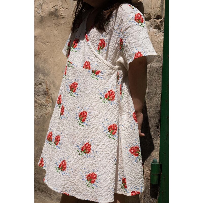 Dívčí šaty Konges Sløjd červená barva, mini