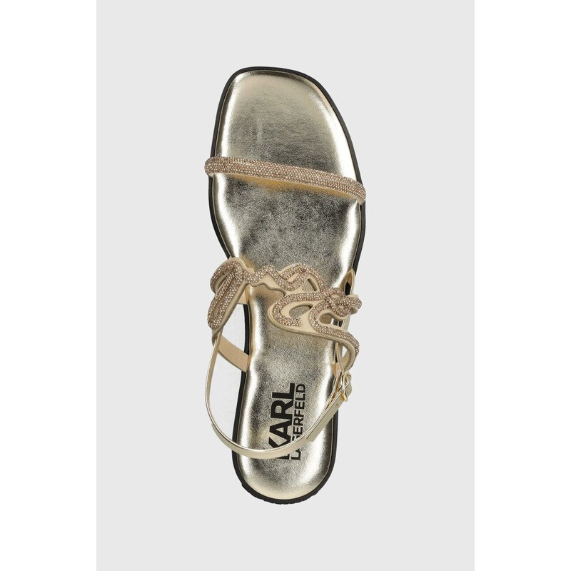 Sandály Karl Lagerfeld OLYMPIA dámské, zlatá barva, KL87425
