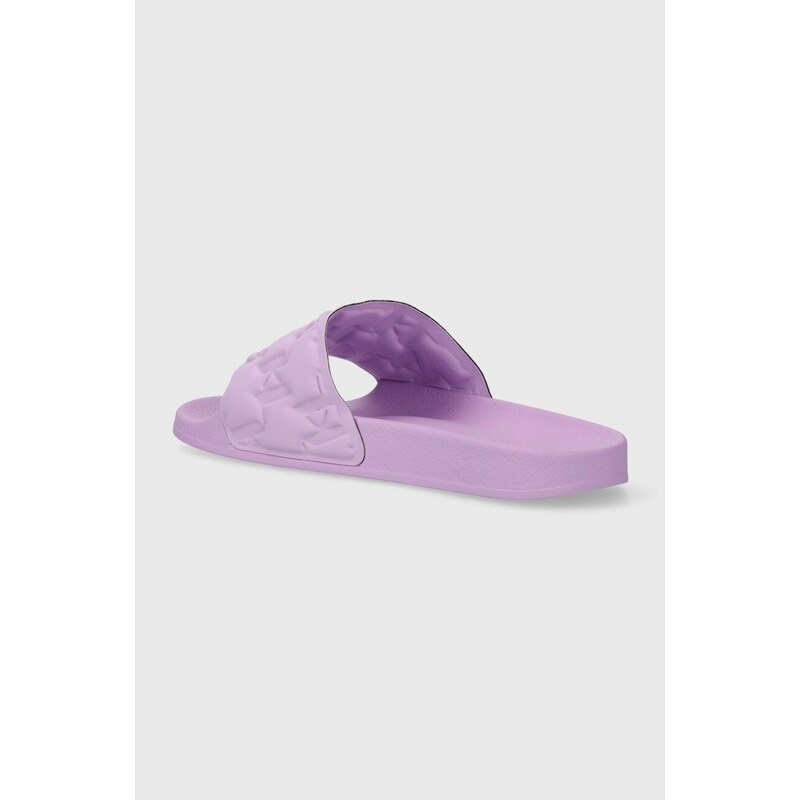 Pantofle Karl Lagerfeld KONDO dámské, fialová barva, KL80949
