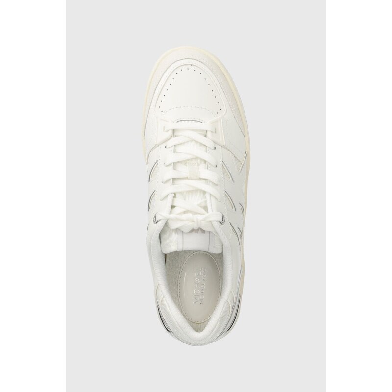 Kožené sneakers boty MICHAEL Michael Kors Rebel bílá barva, 43S4RLFS5D