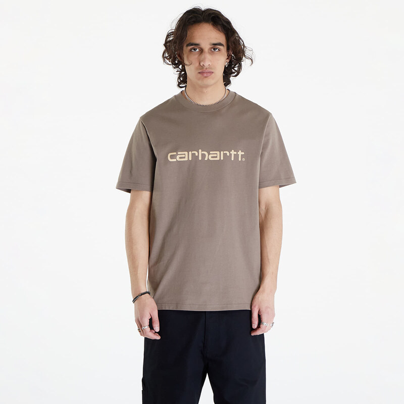 Pánské tričko Carhartt WIP S/S Script T-Shirt UNISEX Branch/ Rattan