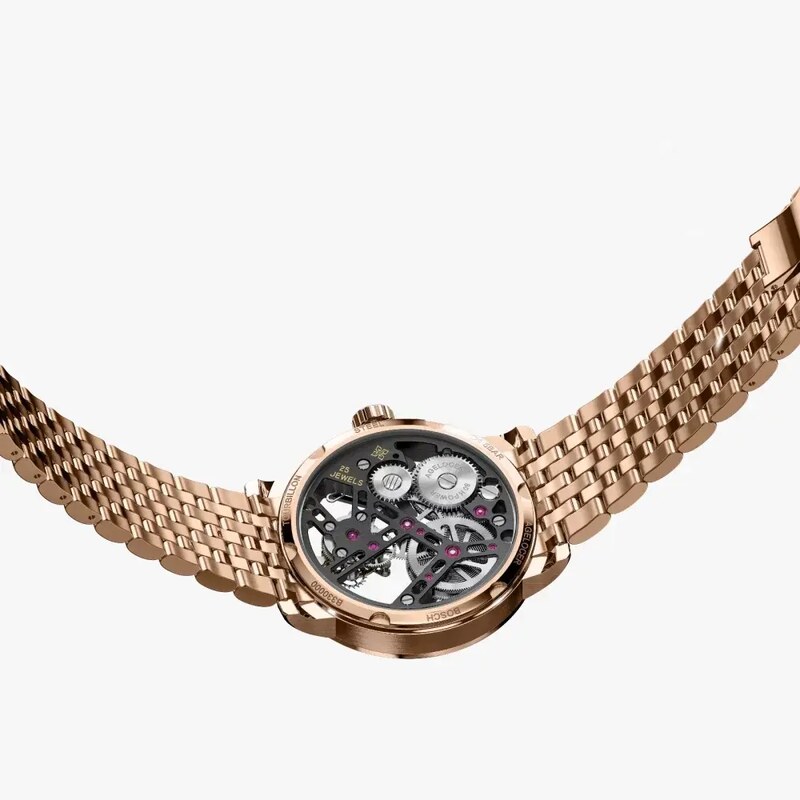 Agelocer Watches Zlaté pánské hodinky Agelocer s ocelovým páskem Tourbillon Series Gold / Black 40MM