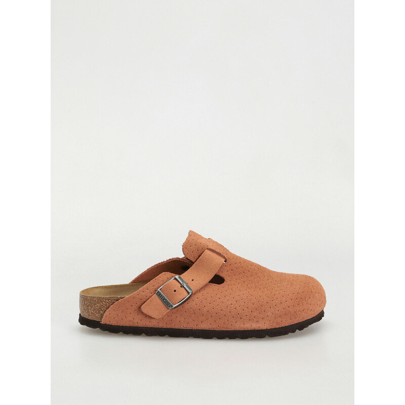 Birkenstock Boston Suede Embossed Narrow (emboss dots burnt orange)oranžová