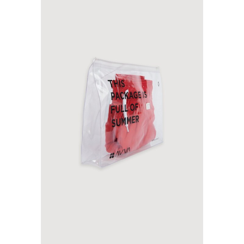 Avva Men's Red Quick Dry Standard Size Plain Kids Swimwear With Special Box