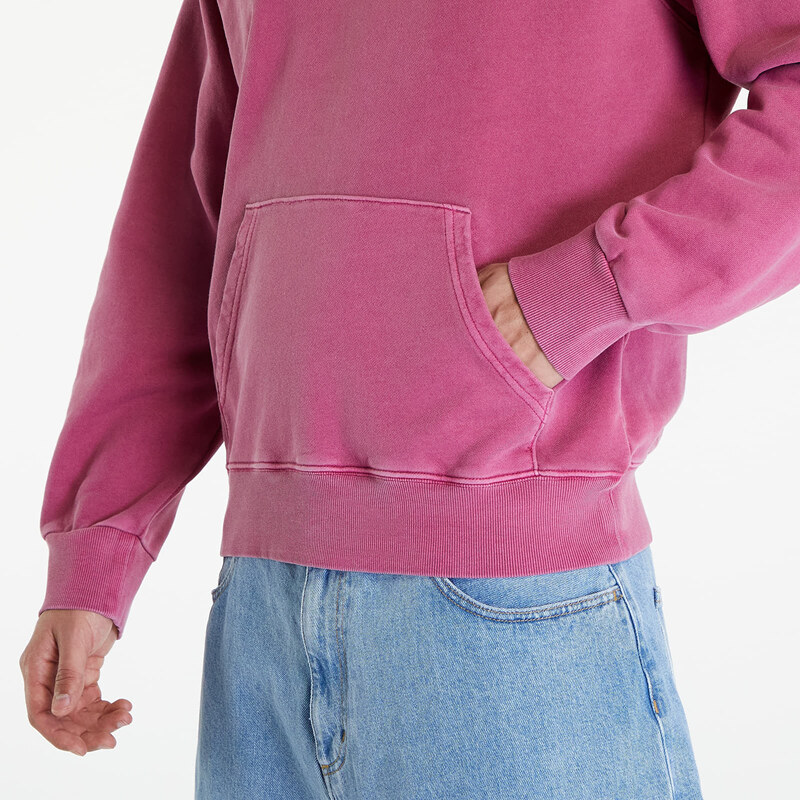 Pánská mikina Carhartt WIP Hooded Nelson Sweat UNISEX Magenta Garment Dyed