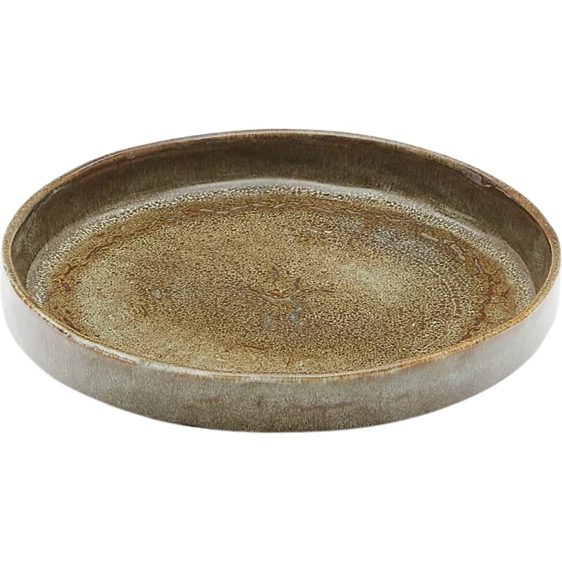 Hnědý keramický dezertní talíř Kave Home Serni 18,5 cm