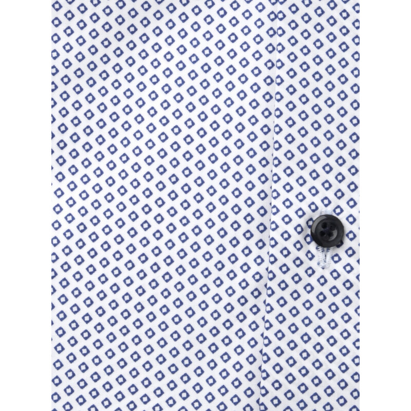 Willsoor Pánská bílá klasická košile s modrými čtverečky 16700