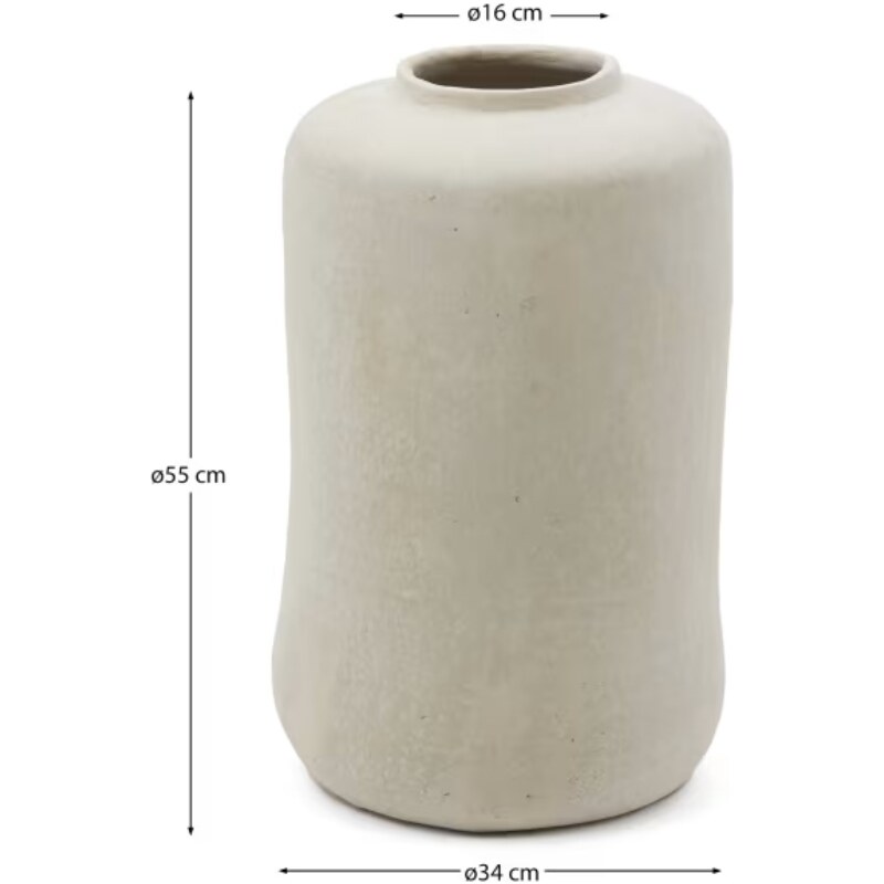 Bílá váza Kave Home Serina 55 cm