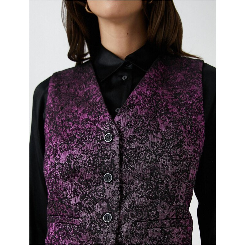 Koton Jacquard Blazer Vest