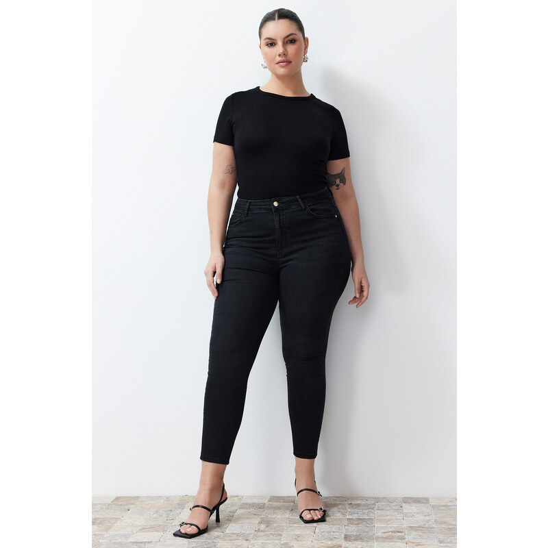 Trendyol Curve Black Slimming Effect Super High Waist Skinny Jeans