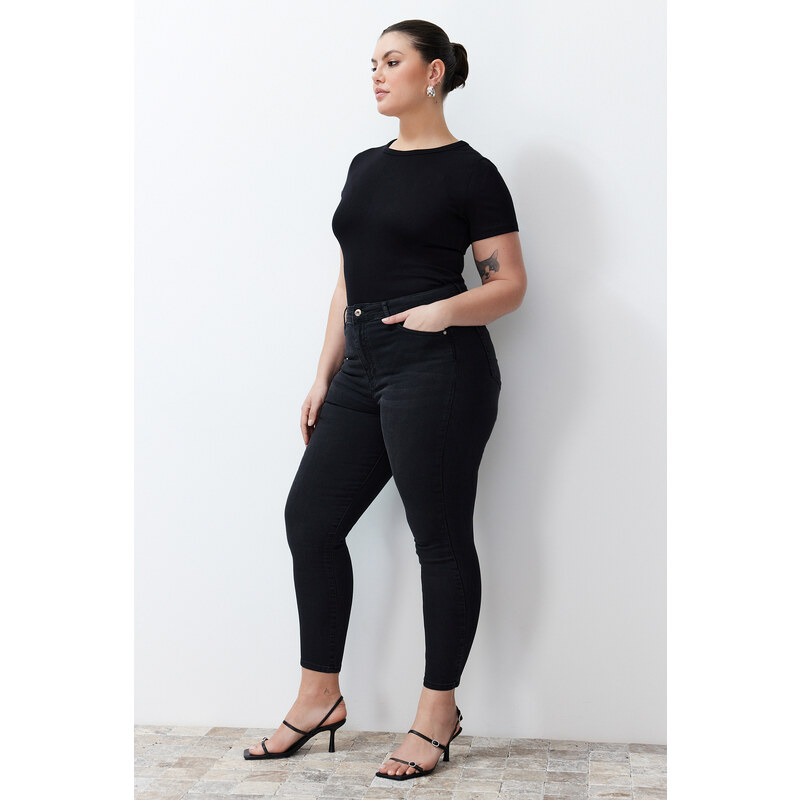 Trendyol Curve Black Slimming Effect Super High Waist Skinny Jeans